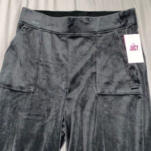 Juicy couture black velour pants
